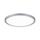 LED Decken-Panel Atria Shine Ø 29cm Rund Chrom mit warmweißer Beleuchtung und schwebender Leuchtoptik.