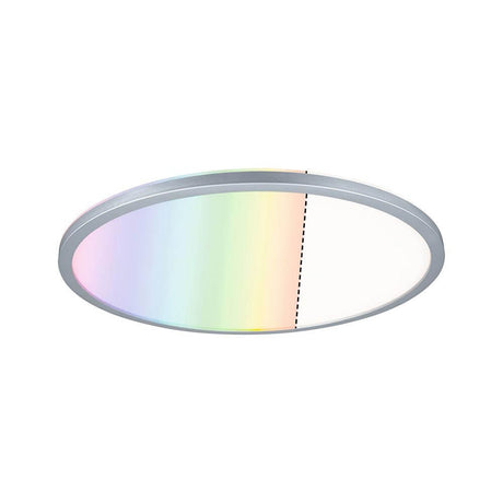 LED Panel Atria Shine Rund RGBW Dimmbar Chrom mit RGBW-Farbwechsel und mattem Chromdesign