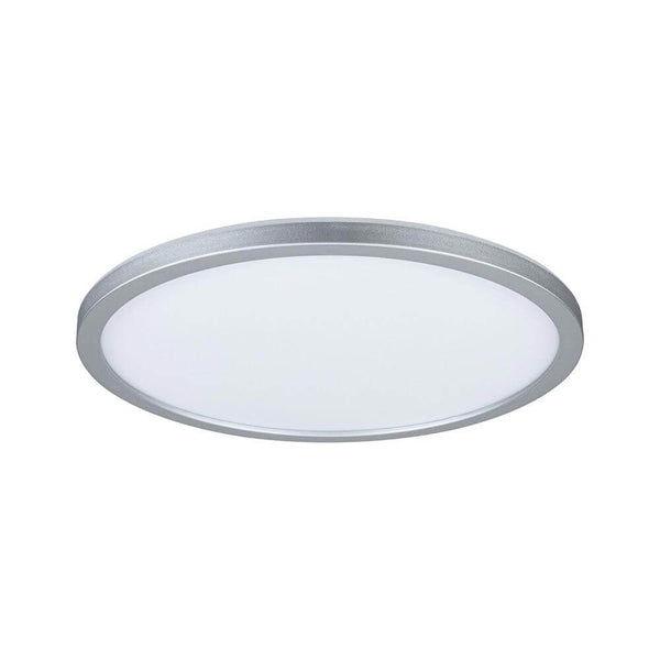 LED Panel Atria Shine Rund RGBW Dimmbar in Chrom matt, ideal für Wohn- und Schlafräume.