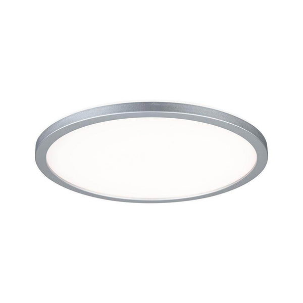 LED Panel Atria Shine Rund RGBW Dimmbar in Chrom matt, rundes Design für moderne Raumbeleuchtung.