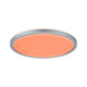 LED Panel Atria Shine Rund RGBW Dimmbar in Orange, rundes Design mit moderner Chrom matt Oberfläche