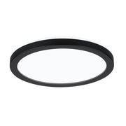 LED Panel Atria Shine Rond Noir Ø 19 cm plafonnier rond avec lumière blanc chaud et effet flottant.
