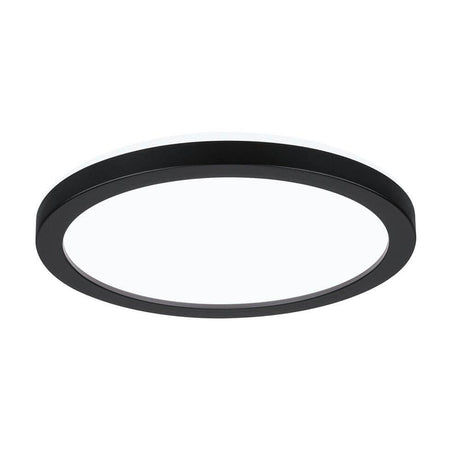 LED Panel Atria Shine Rund Schwarz Ø 19cm runde Deckenleuchte mit warmweißem Licht und schwebender Optik.