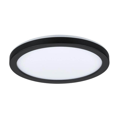 LED Panel Atria Shine Rund Schwarz Ø 19cm, modernes Design für gleichmäßige Raumausleuchtung in Wohnräumen.