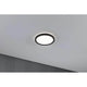 Rundes LED Panel Atria Shine in Schwarz, ideal für Wohnräume und Küchen, bietet warmweißes Licht und angenehme Atmosphäre.