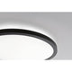 LED Panel Atria Shine Rund Schwarz Ø 19cm, ideales Design für Wohn- und Schlafräume mit warmweißem Licht.