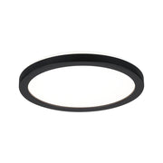 LED Panel Atria Shine Rond Noir, panneau encastré de plafond rond LED de 11,2 W avec rétroéclairage blanc chaud pour salon et chambre