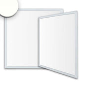 LED Panel Business Line 600 Neutral White 4250lm Silver in a slim design with white plastic glass