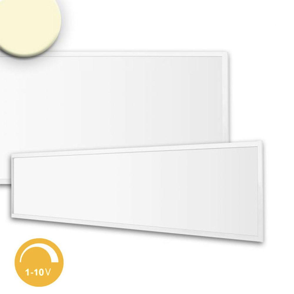 LED Panel Business Line 1200mm, dimmbar 1-10V, warmweiß, flach und effizient für verschiedene Anwendungen.