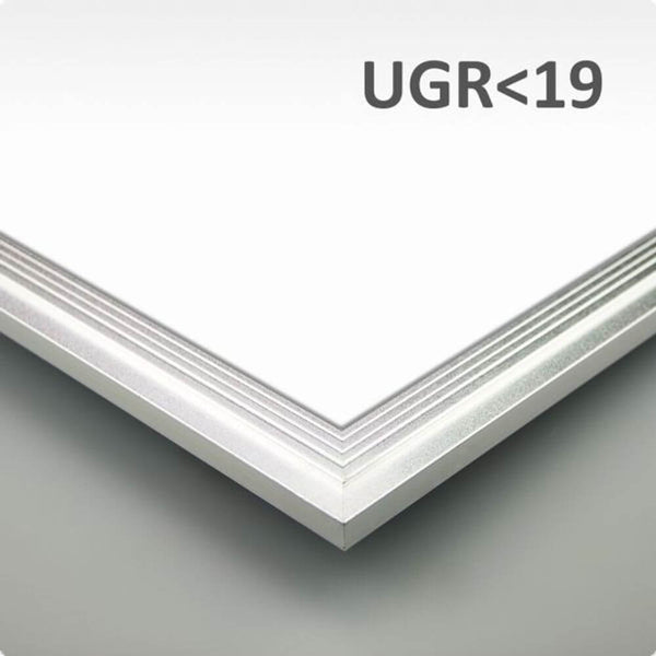Vue détaillée du LED Panel Business Line 625 blanc neutre 4250 lm argent avec un indice UGR < 19.