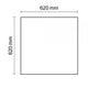 Maßzeichnung des LED Panel Business Line 625 Warmweiß Dimmbar 4150lm Weiß, 620mm x 620mm.