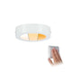 LED Panel Deckenleuchte Carpo Dim-to-Warm Ø 17cm Weiß mit Dimmer-Schalter