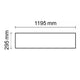 Maßzeichnung eines LED Panel Professional Line 1200 Neutralweiß Dimmbar 4100lm Weiß mit 1195mm x 295mm.