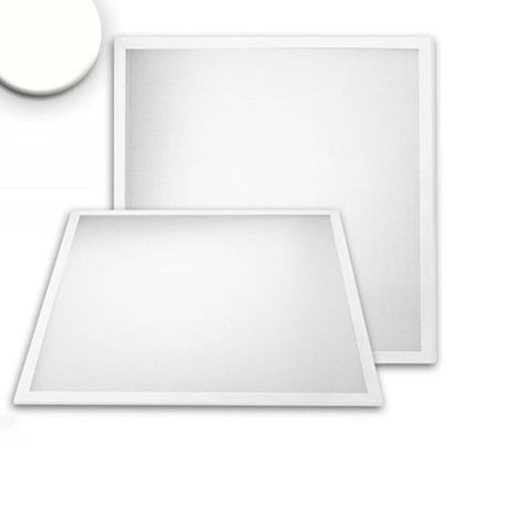 LED Panel Professional Line 600 Neutralweiß 4100lm Weiß mit flacher Form und weißem Kunststoffglas.
