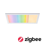 LED Panel Smart Home Zigbee Amaris carré RGBW Dimmable 595x295mm ultra-plat plaque diffuseuse satinée RGBW lumière d’ambiance Zigbee 3.0