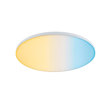 LED Panneau Smart Home Zigbee Velora CCT 60 cm blanc avec diffuseur satiné pour une lumière ambiante agréable.