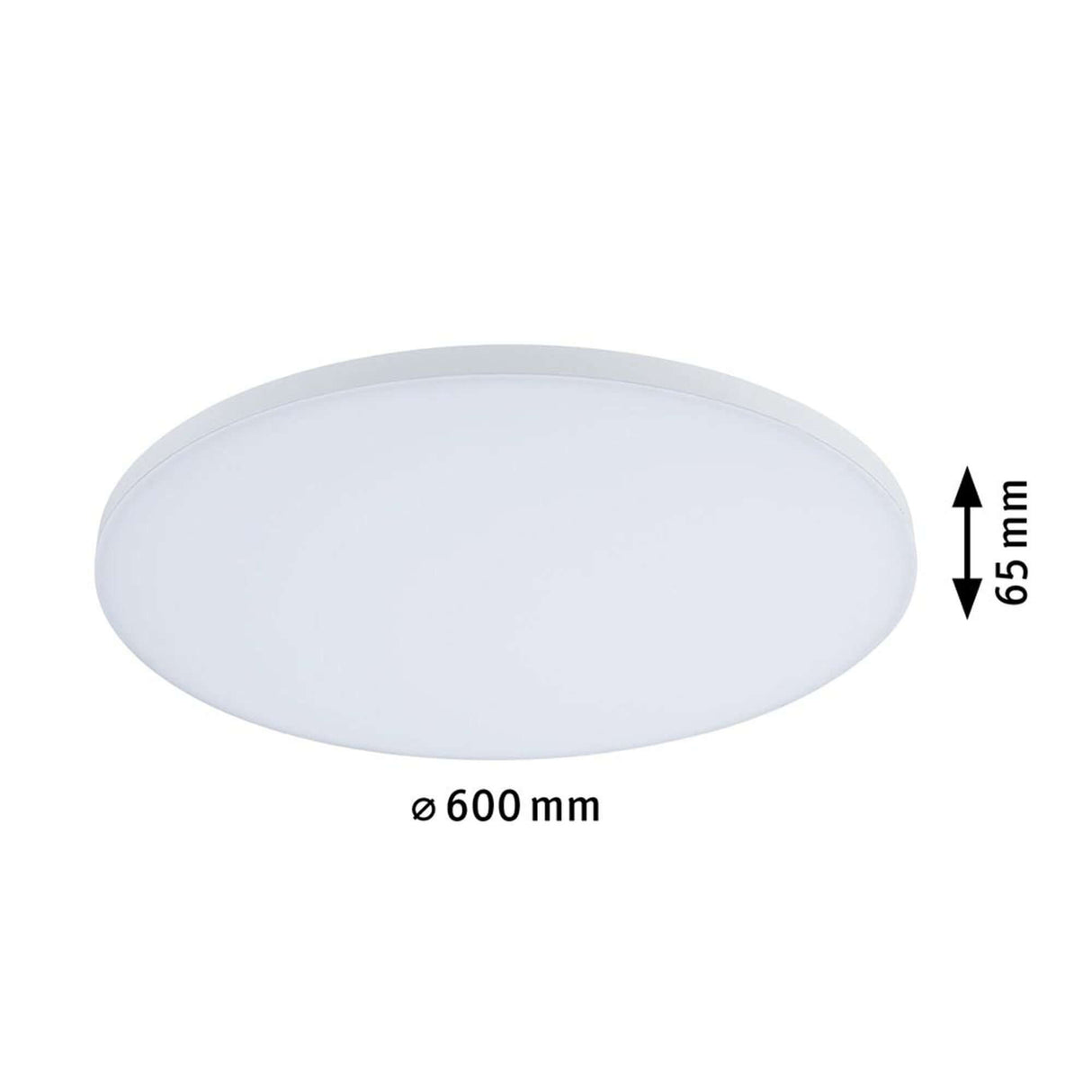 LED Panel Smart Home Zigbee Velora CCT 60cm Weiß mit runder Form, Durchmesser 600mm, ultraflach und satinierte Oberfläche.