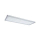 LED Panel Stufen-Dimmer Atria Shine Chrom-Matt in eckiger Form mit warmweißer Beleuchtung.