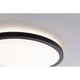 LED Panel mit 3 Stufen-Dimmer Atria Shine Schwarz, runde Deckenleuchte in elegantem Schwarz, warmweißes Licht.
