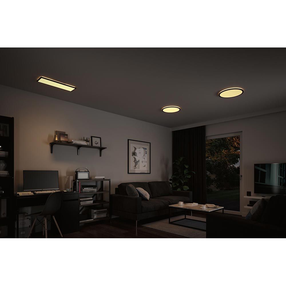 LED Panel mit 3 Stufen-Dimmer Atria Shine Schwarz  Paulmann   