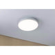 LED Panel Deckenleuchte Velora Ø 30cm an der Decke montiert mit flächigem Raumlicht.