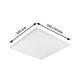 LED Panel Velora Eckig Quadratisch Weiß-Matt mit 3 Stufen-Dimmer, Maße 595x595mm.