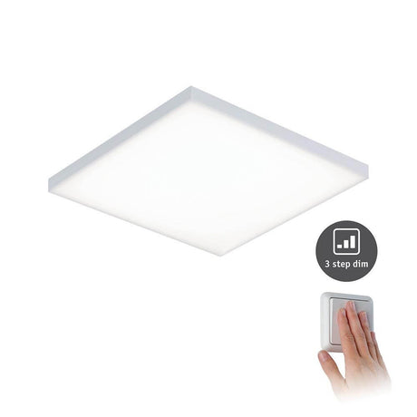 LED Panel Einbau-Deckenleuchte Velora mit 3 Stufen-Dimmer Eckig, ultraflaches Design und 3-Step-Dim-Funktion.