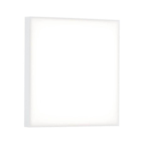 LED Panneau plafonnier et applique Velora carré blanc mat avec surface satinée et design ultrafin.