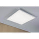 Velora LED Aufbaupanel 60 x 60cm Weiß-Matt an der Decke montiert, mit satinierter Diffusorplatte für gleichmäßiges Licht.