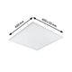 Velora LED Aufbaupanel 60 x 60cm Weiß-Matt, rahmenlos und ultraflach mit satinierter Diffusorplatte.