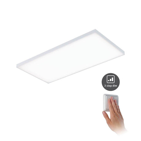 LED Panel Velora Eckig Weiß-Matt mit 3 Stufen-Dimmer und 3-Step-Dim-Funktion für flexibles Licht