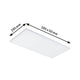 LED Panel Velora Eckig Weiß-Matt, Maße 595x295mm, ultraflache Bauform für dezente Beleuchtung.