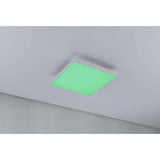 LED Panel Velora Rainbow in Grün, dimmbar, 295x295mm für spektakuläre Lichteffekte im Wohnraum.