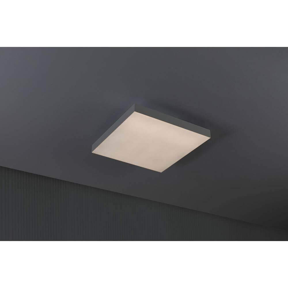 LED Panel Velora Rainbow 29x29cm in Weiß, bietet dimmbare Farbtemperatur von 3000 K bis 6500 K.
