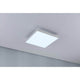 LED Panel Velora Rainbow CCT-Dimmbar 29x29cm an einer Decke montiert, strahlt helles Licht aus.