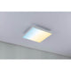 LED Panel Velora Rainbow CCT-Dimmbar 29x29cm an der Decke mit dynamischen Farbeffekten.