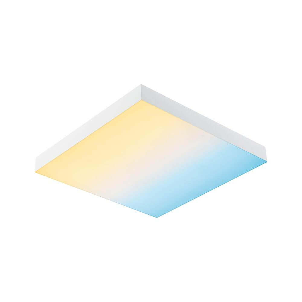 LED Panel Velora Rainbow in Weiß, 295x295mm mit dimmbarem Licht und Farbwechsel-Effekten.