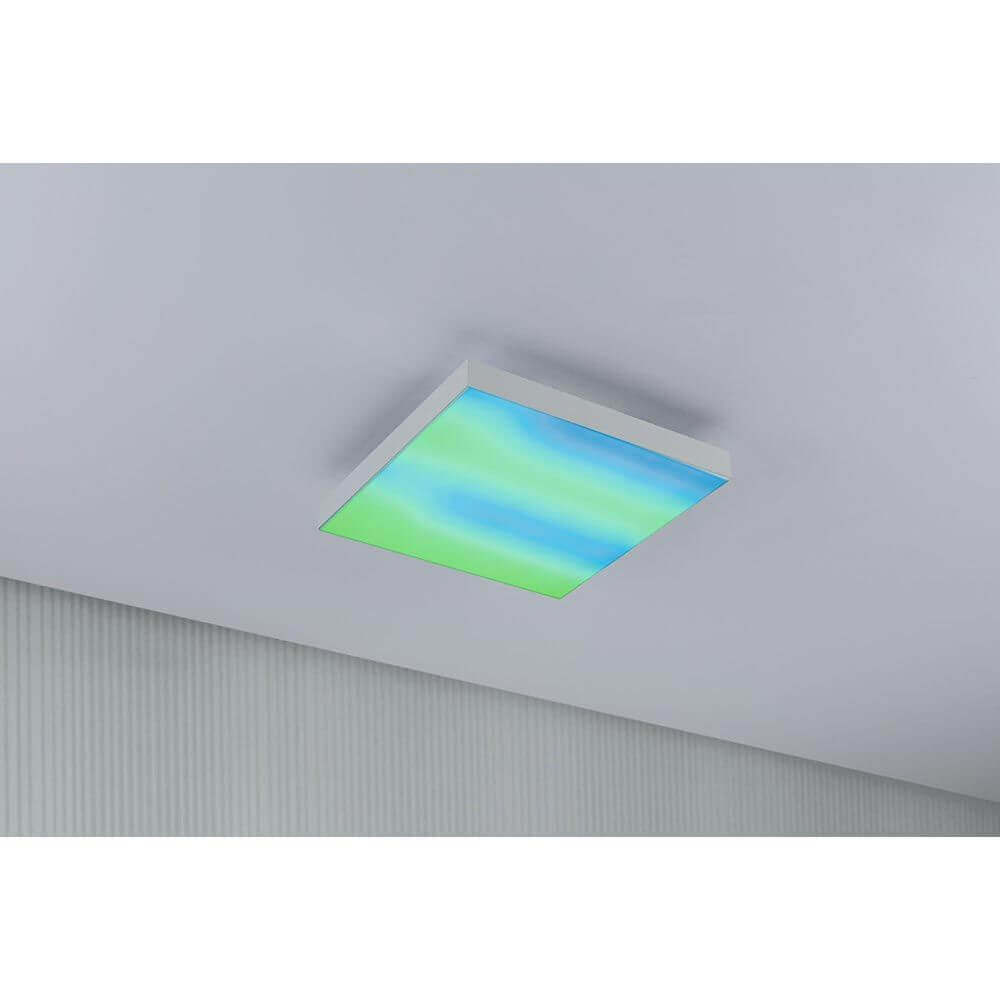 LED Panel Velora Rainbow in Weiß mit dynamischem Farbwechsel, perfekte Raumbeleuchtung, Größe 29x29cm.