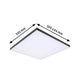 LED Panel Velora Rainbow RGBW Dynamisch Schwarz in der Größe 595x595mm mit Maßangaben