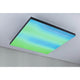 LED Panel Velora Rainbow RGBW Dynamisch Schwarz mit Farbwechsel in Grün und Blau an Decke