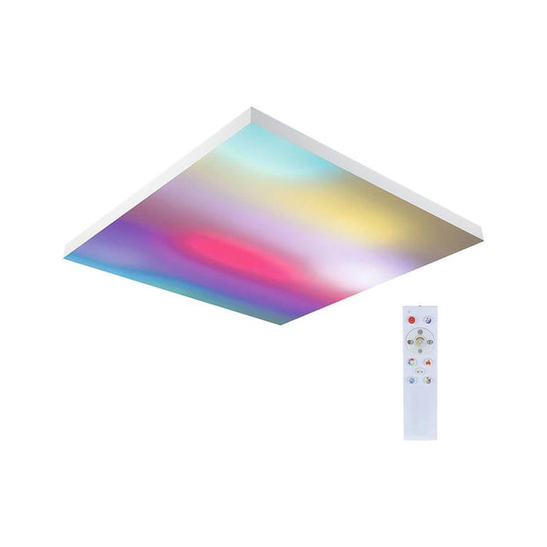 Velora LED Rainbow Panel RGBW Dynamisch Weiß 59x59cm mit Fernbedienung und spektakulären Lichteffekten.