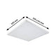 Velora LED Rainbow Panel RGBW Dynamisch Weiß 59x59cm - Abmessungen 595x595x64mm