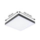 LED Panel Velora Rainbow RGBW Dynamisch 29x29cm in Schwarz mit Maßen 295x295mm und 295x64mm.
