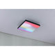 LED Panel Velora Rainbow RGBW Dynamisch 29x29cm mit Farbwechsel-Effekten an der Decke.