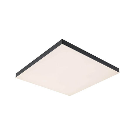 LED Panel Velora Rainbow RGBW Dynamic Square Black in the size 450x450mm, elegant ceiling lighting.