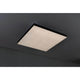 LED Panel Velora Rainbow RGBW Dynamisch Quadratisch Schwarz an einer Decke montiert, bietet modernes Design und vielseitige Beleuchtung.