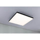 LED Panel Velora Rainbow RGBW Dynamisch Quadratisch Schwarz an der Decke montiert, modernes Design und eindrucksvolle Lichteffekte.
