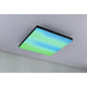 LED Panel Velora Rainbow RGBW Dynamisch Quadratisch Schwarz mit Farbverlauf in Grün und Blau