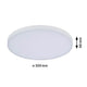 LED Aufbaupanel Velora Dim-to Warm CCT, rundes, flaches Panel mit 300mm Durchmesser, für Wand- und Deckenmontage.