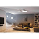 LED Aufbaupanel Velora Dim-to Warm CCT in modernem Wohnzimmer mit stilvoller Beleuchtung.